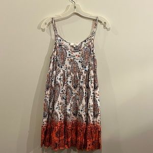 Paisley print, sleeveless, babydoll sundress